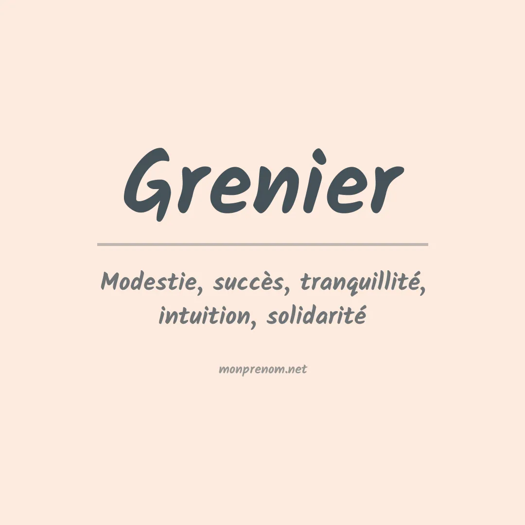 Prénom Grenier