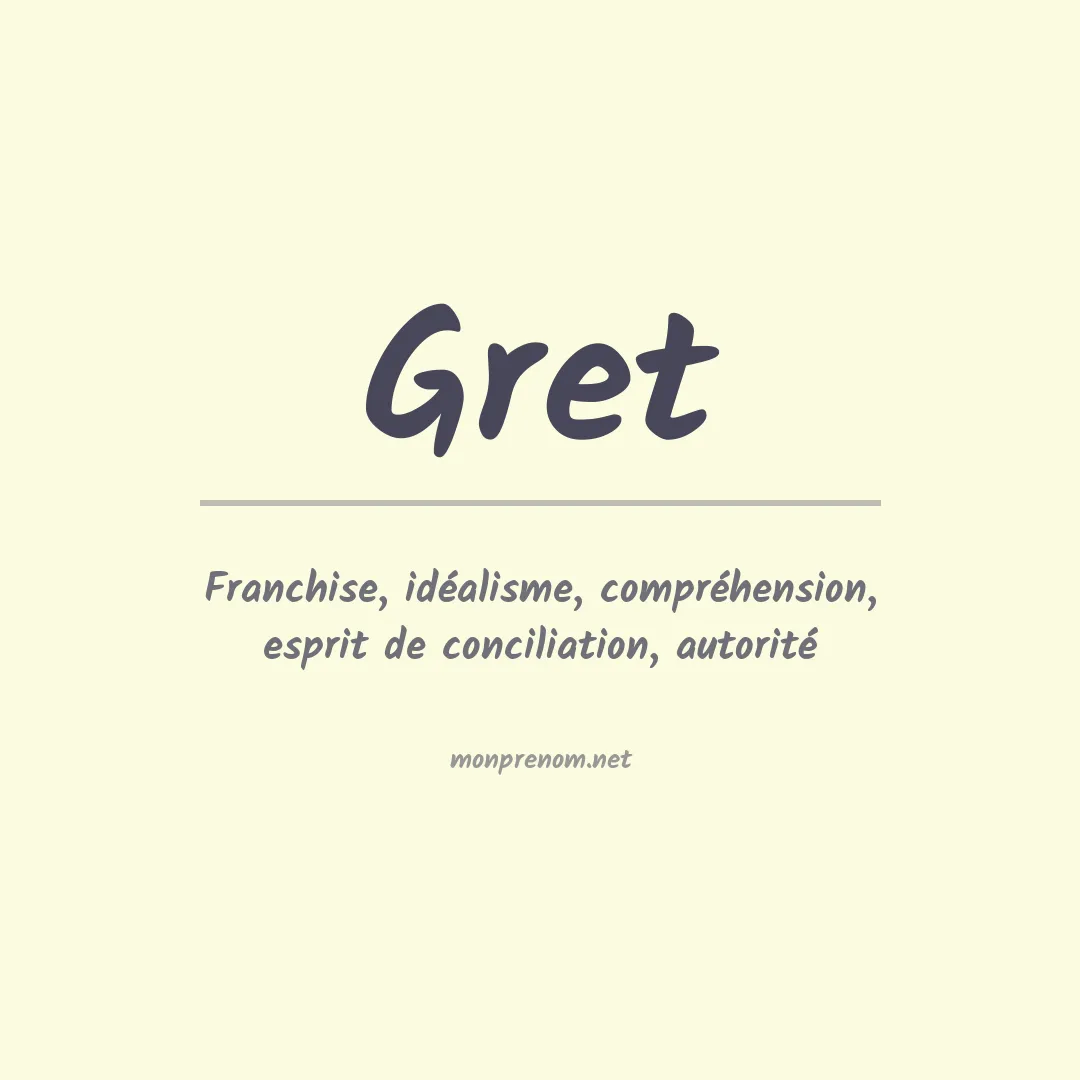 Signification du prénom Gret