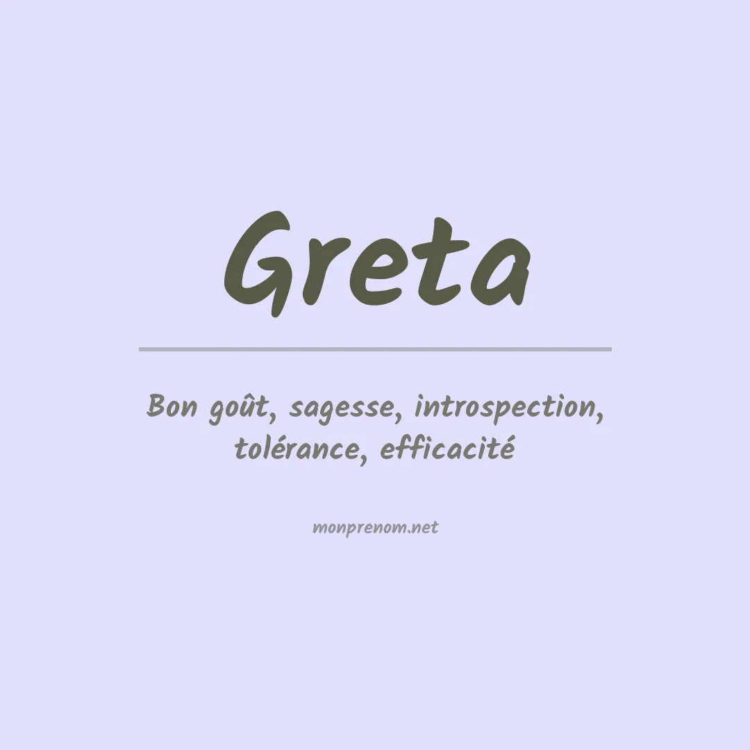 Prénom Greta