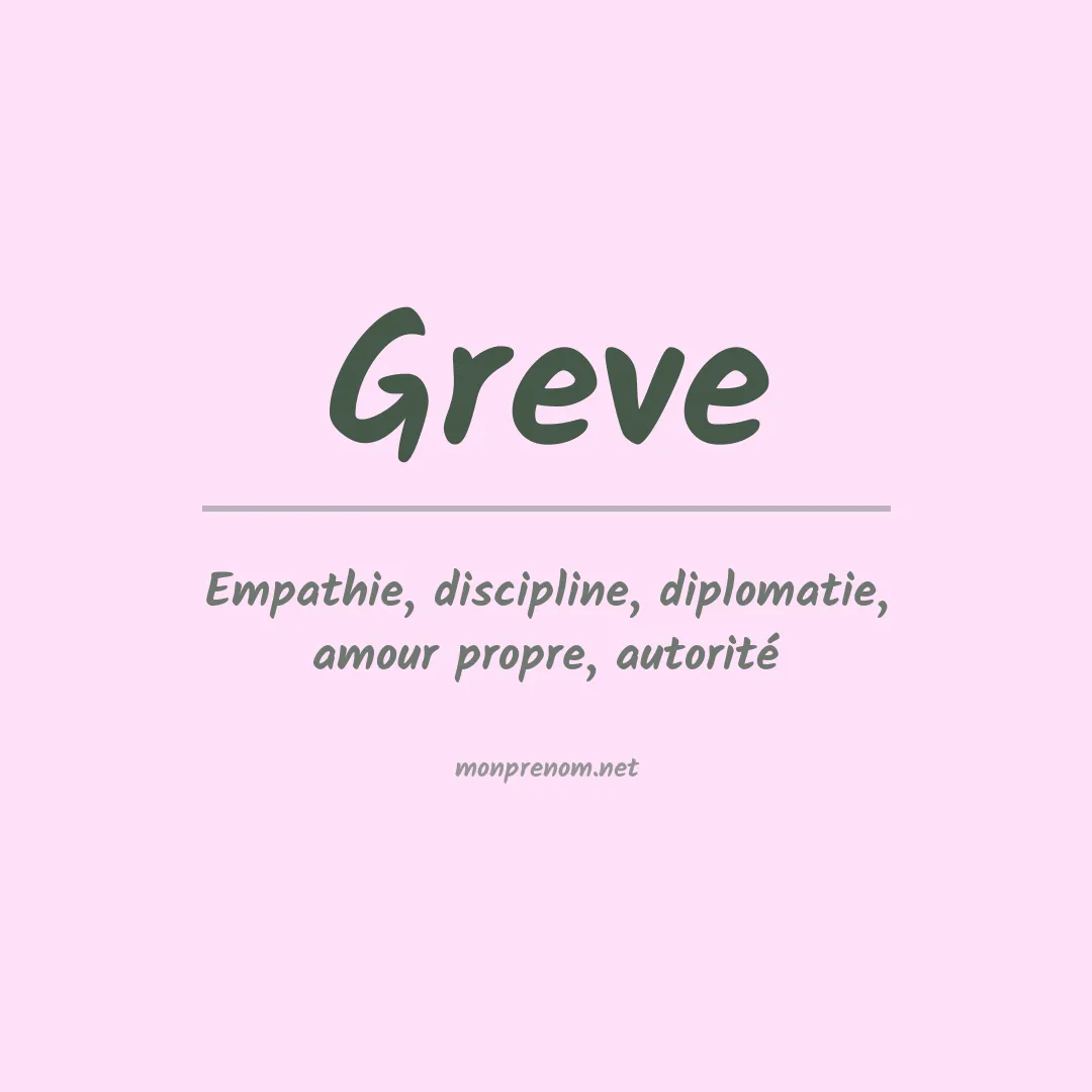 Prénom Greve