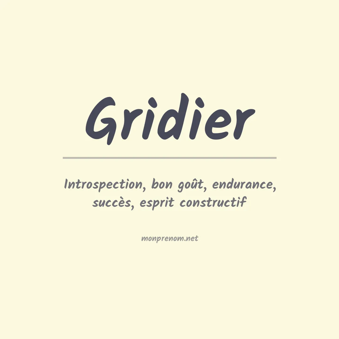 Prénom Gridier