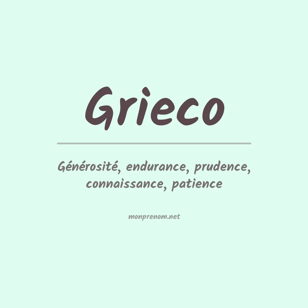 Prénom Grieco