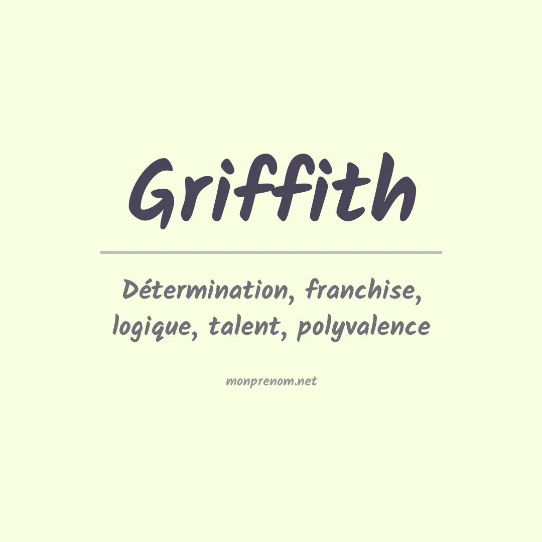 Prénom Griffith