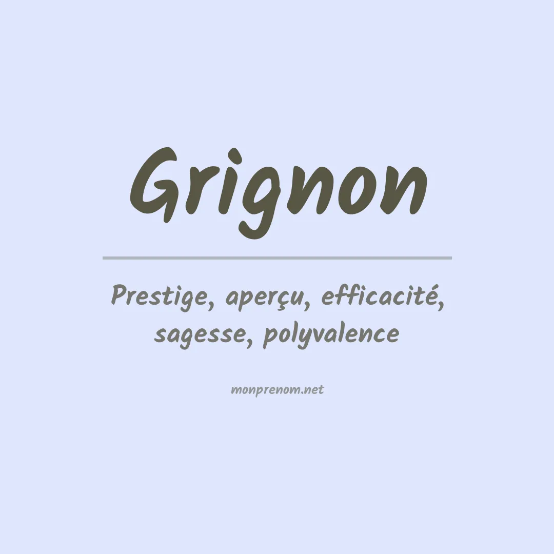 Prénom Grignon