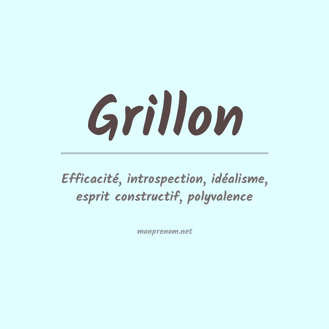Signification du prénom Grillon