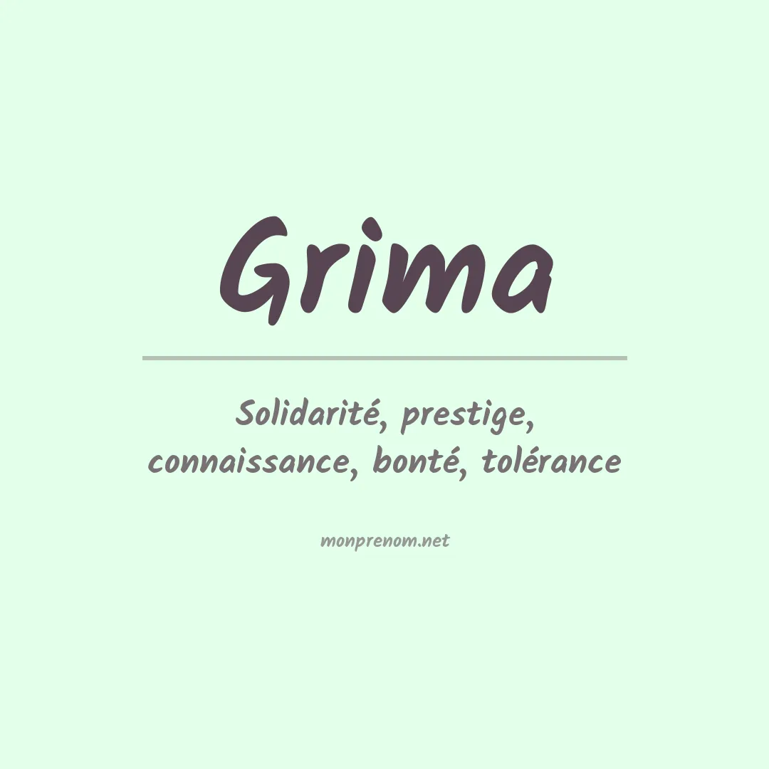 Prénom Grima