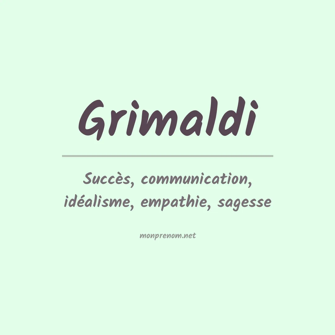 Prénom Grimaldi