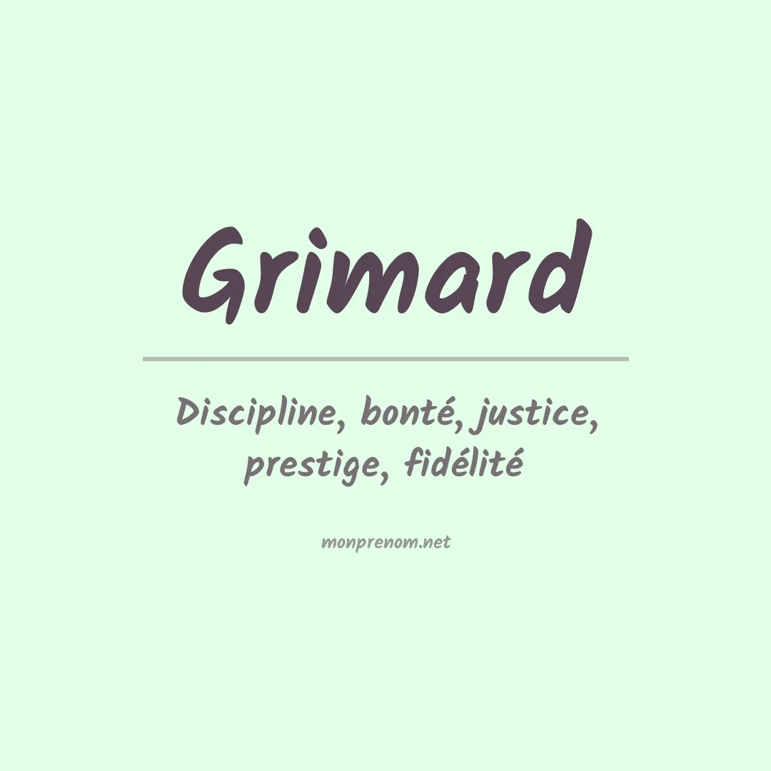 Prénom Grimard