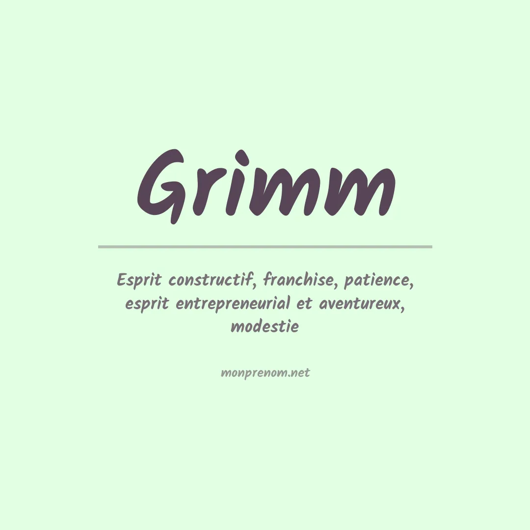 Prénom Grimm