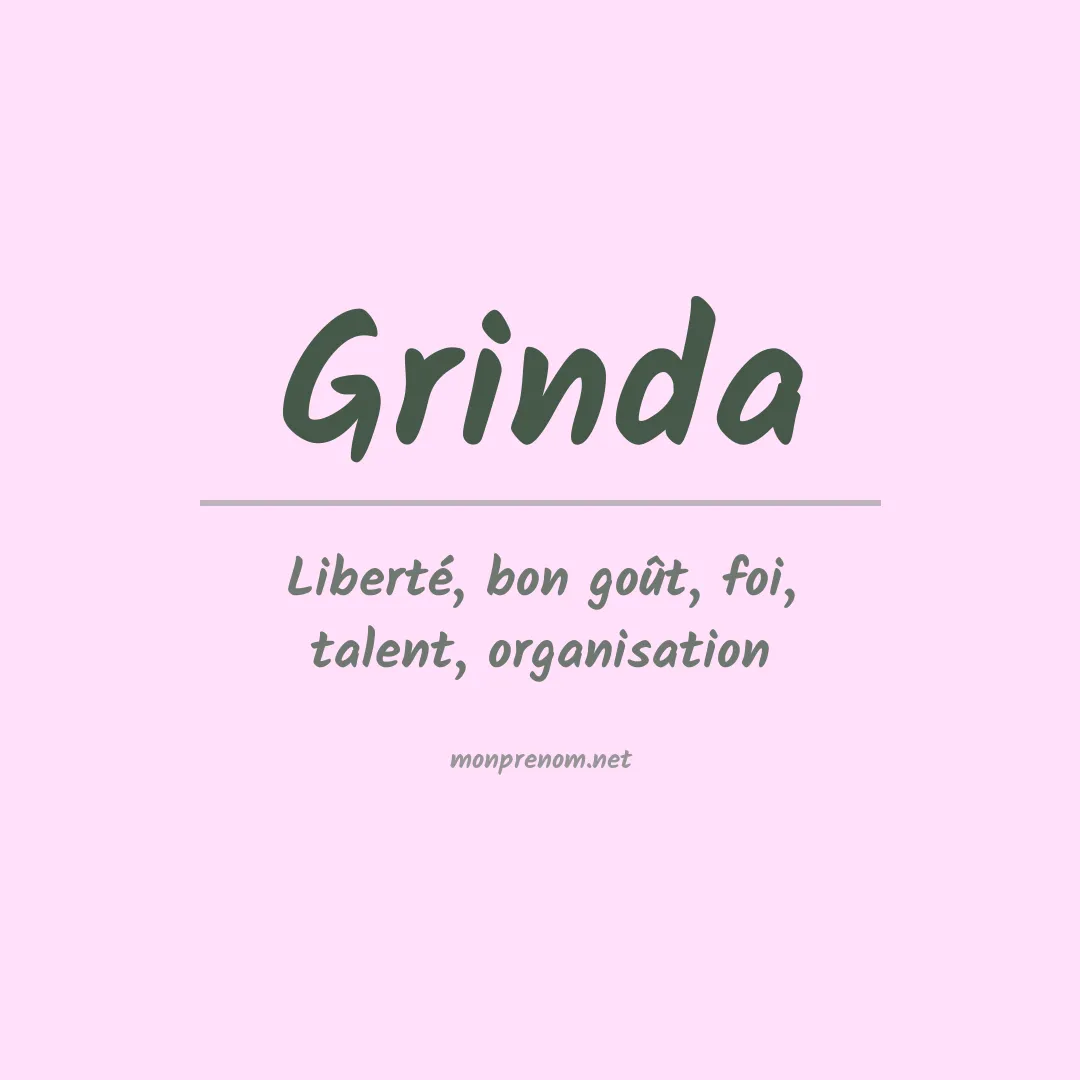 Signification du prénom Grinda
