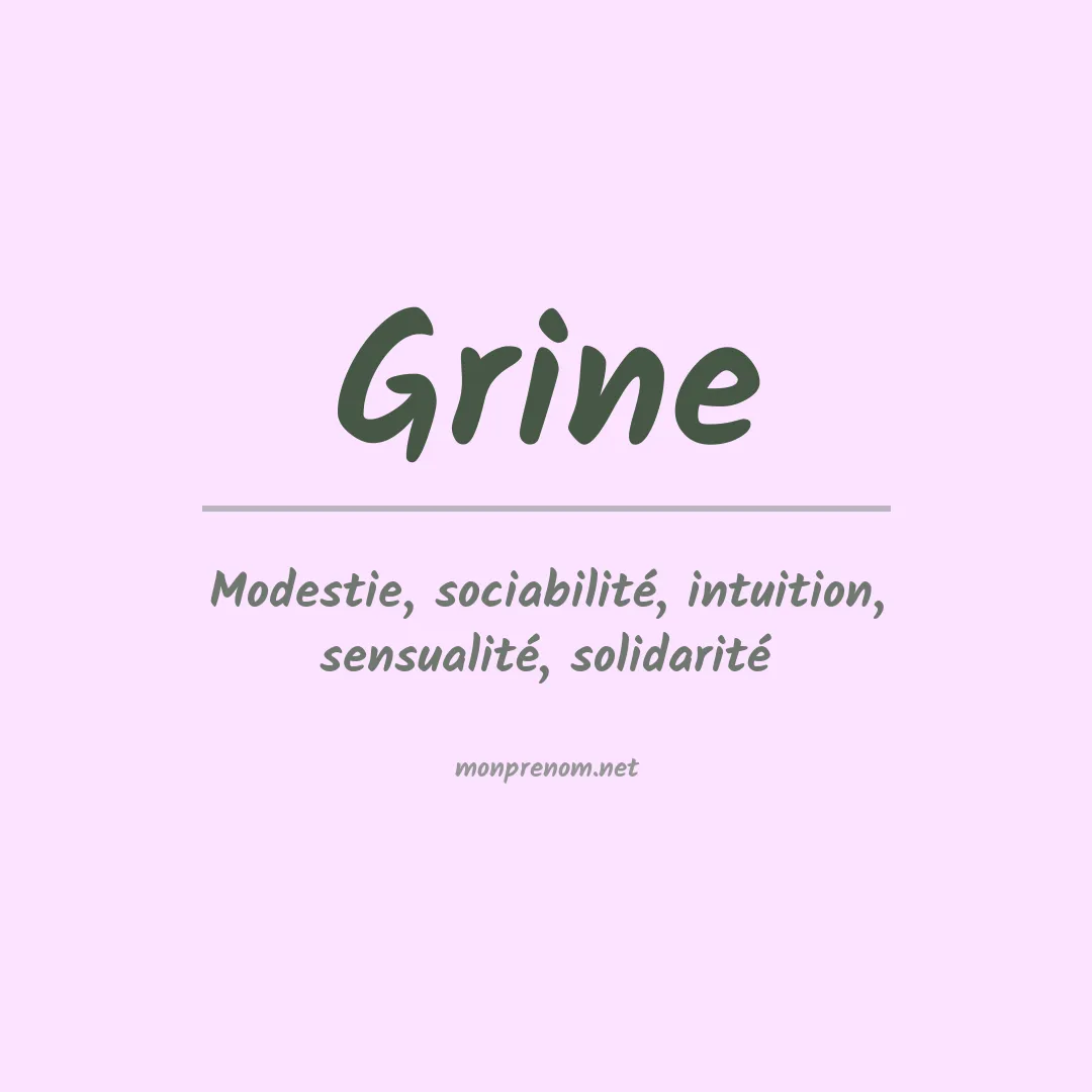 Prénom Grine