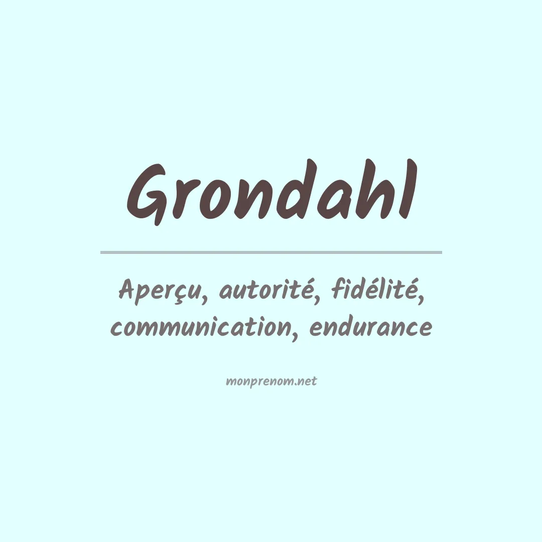 Prénom Grondahl