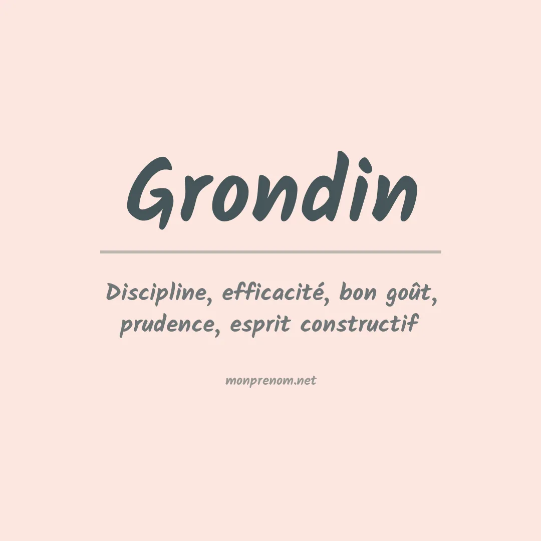 Prénom Grondin