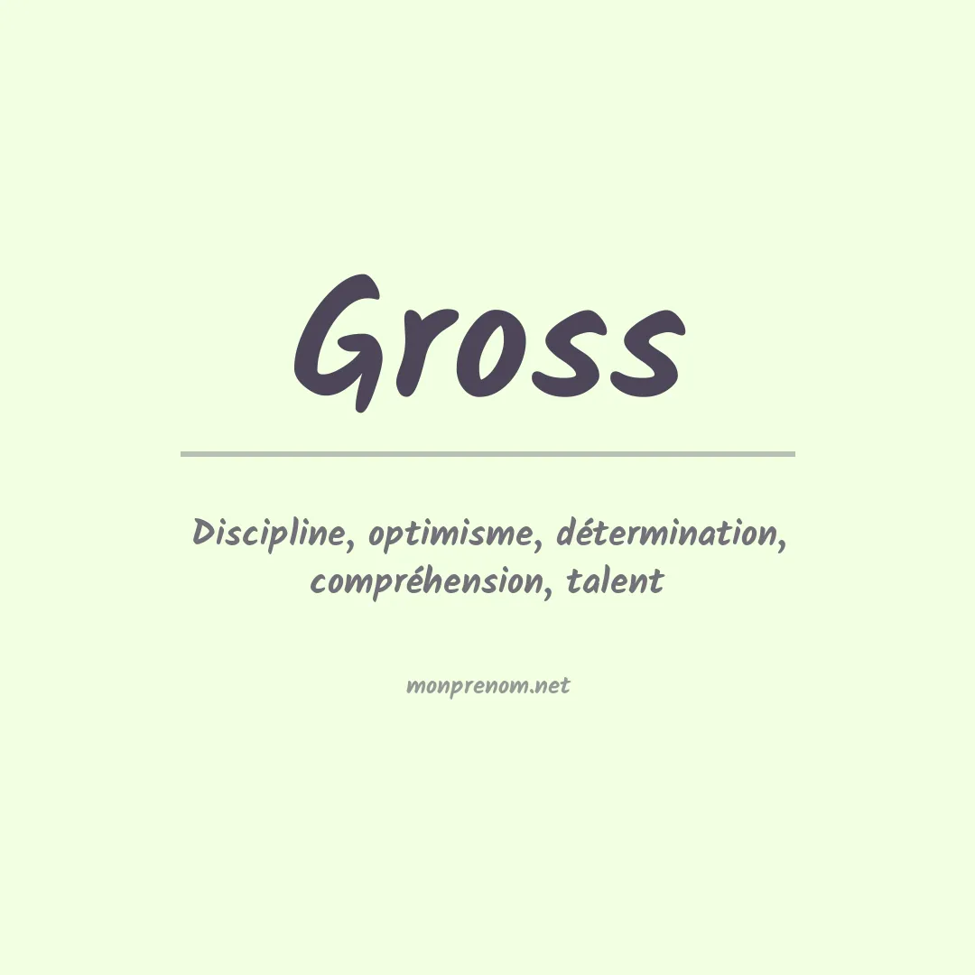 Prénom Gross