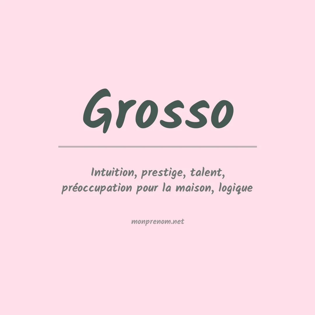 Prénom Grosso