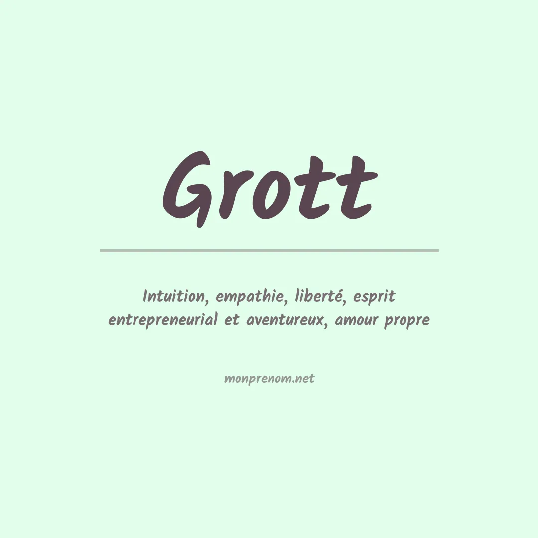 Prénom Grott