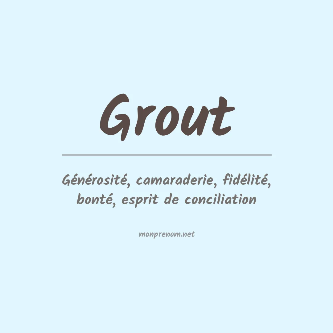 Prénom Grout