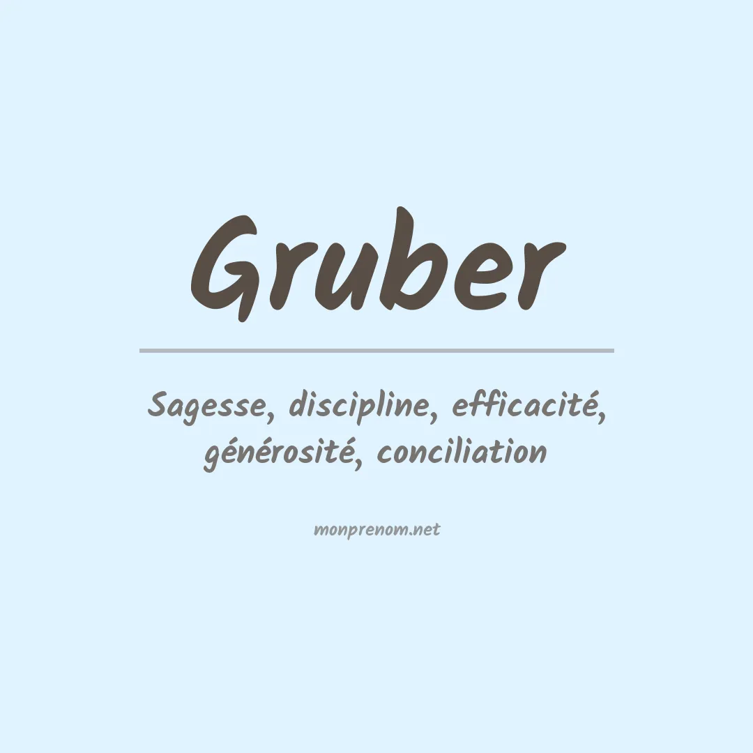 Prénom Gruber