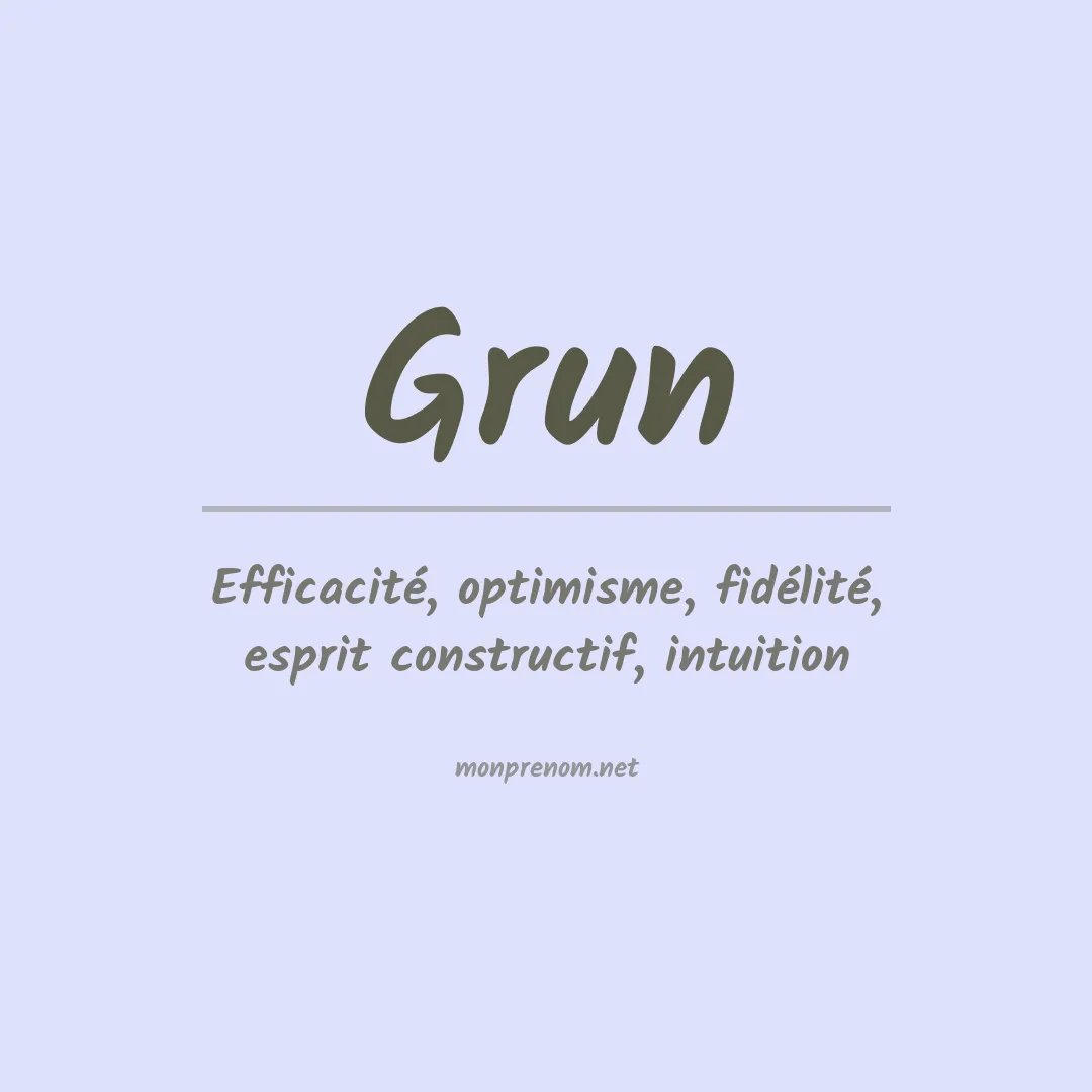 Prénom Grun