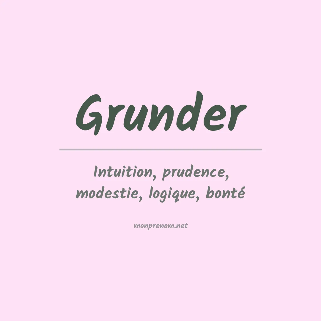 Prénom Grunder