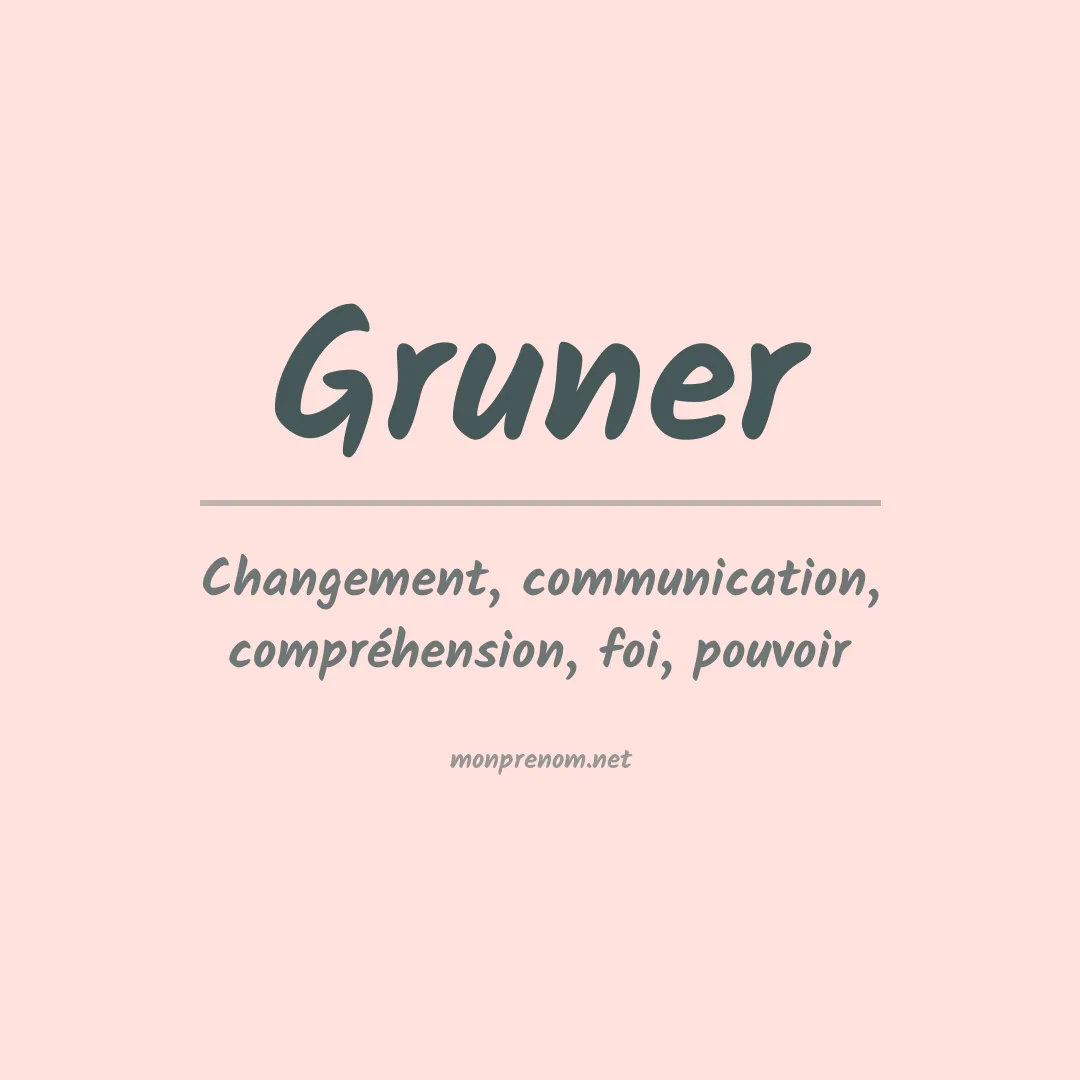 Prénom Gruner