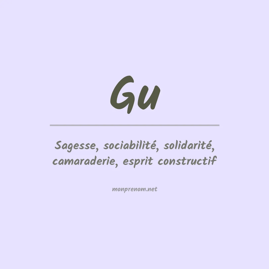 Prénom Gu