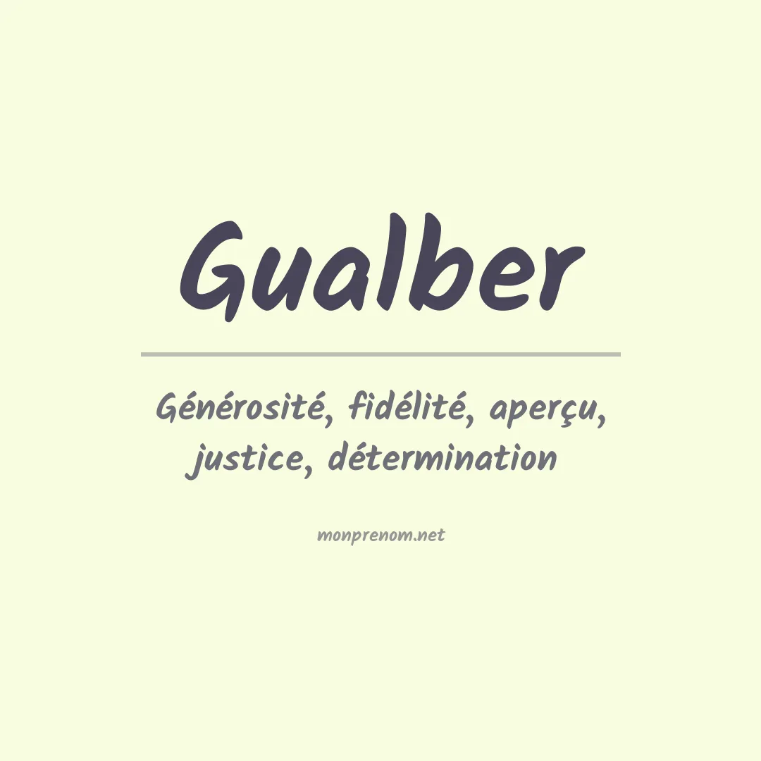 Prénom Gualber
