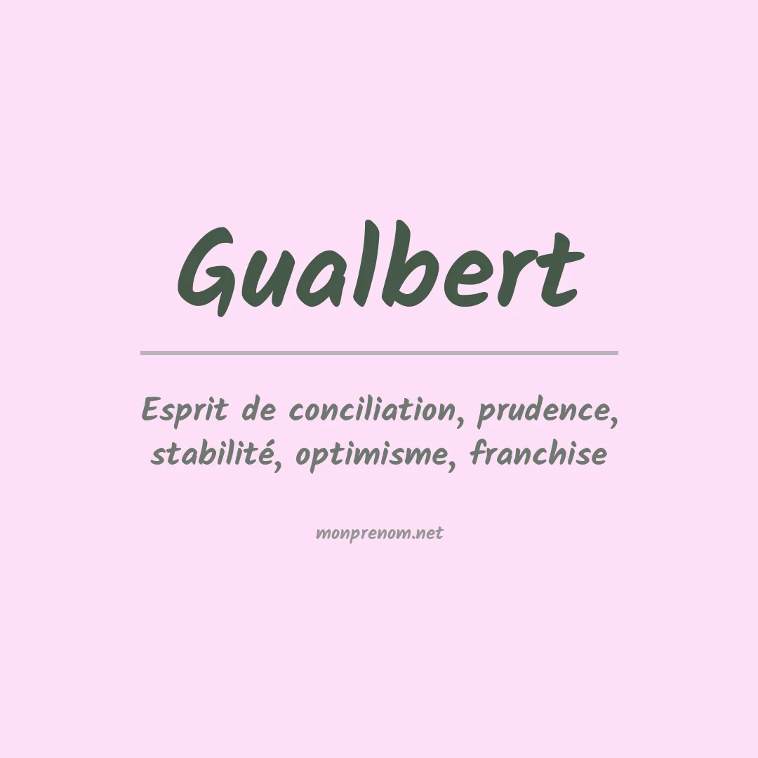 Signification du prénom Gualbert