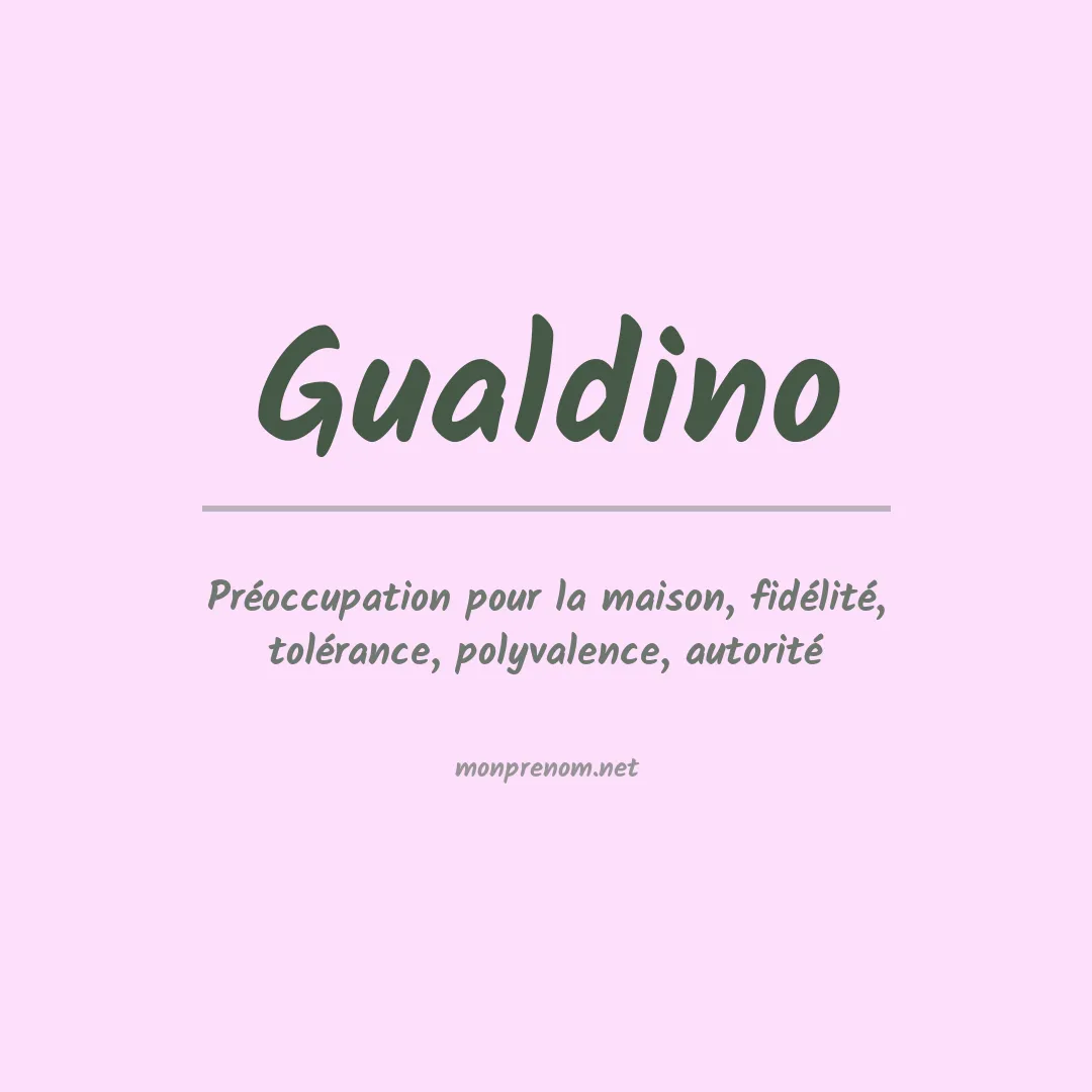 Prénom Gualdino