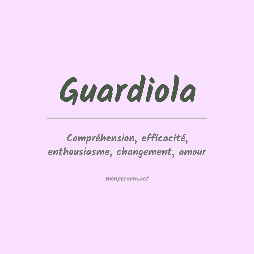Prénom Guardiola