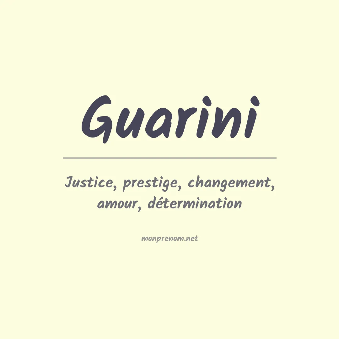 Prénom Guarini