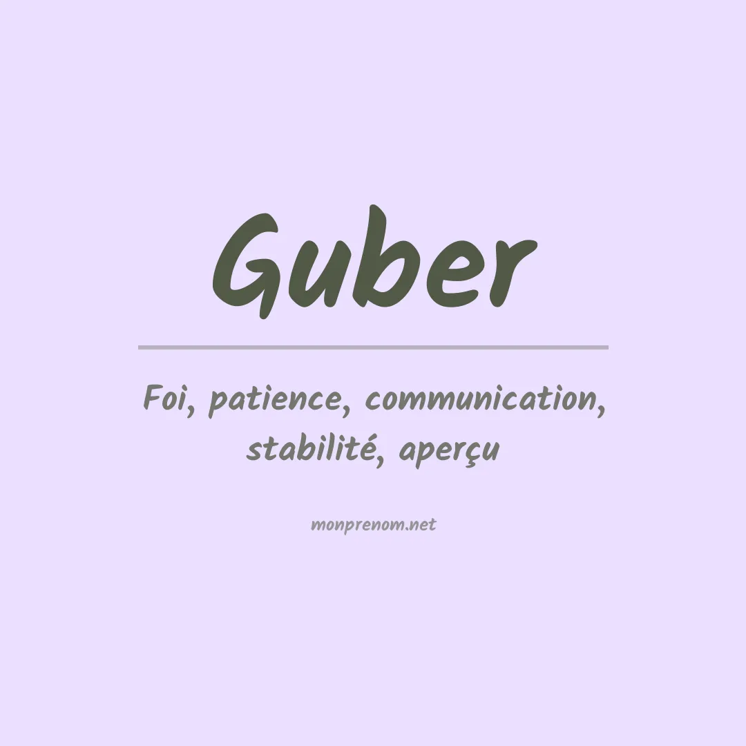 Prénom Guber