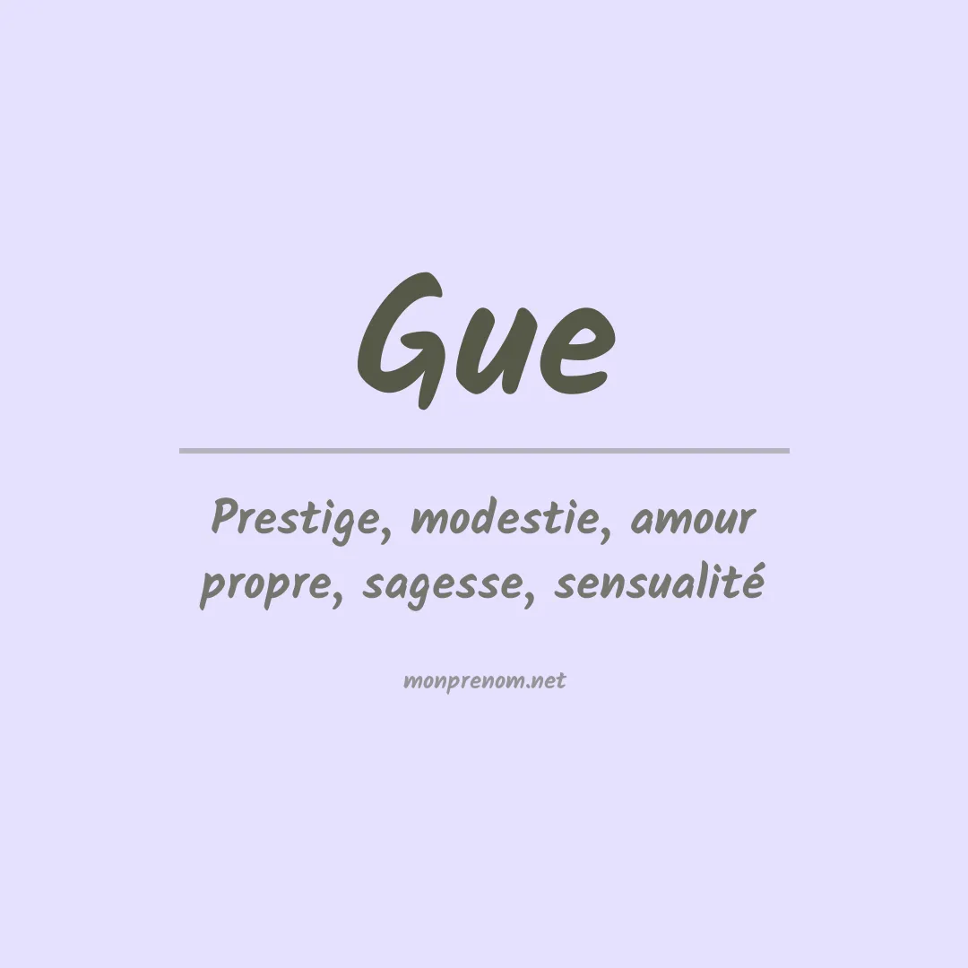 Prénom Gue
