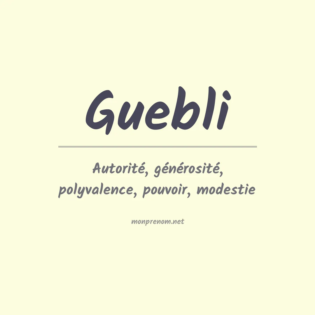 Prénom Guebli
