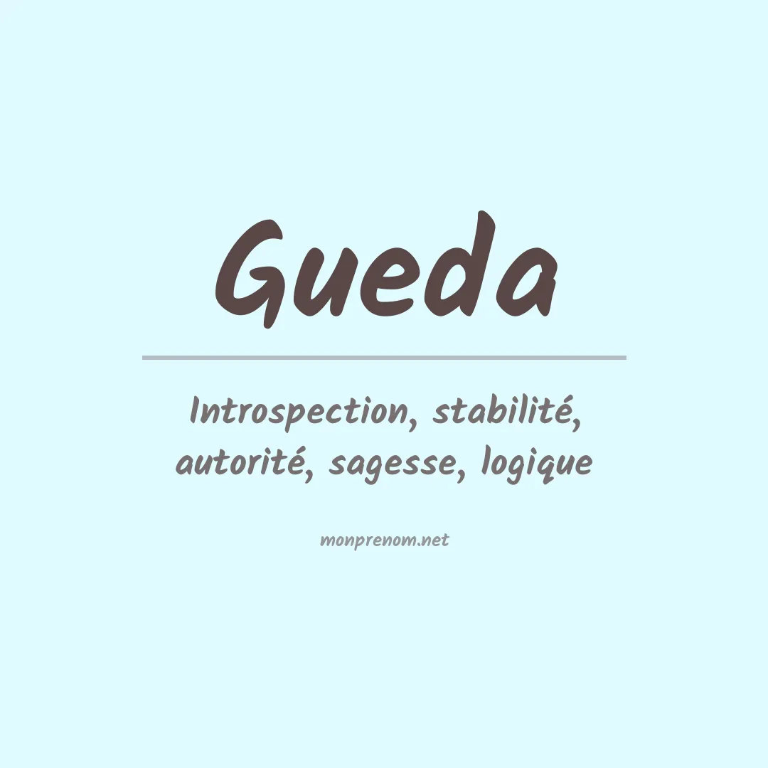 Signification du prénom Gueda