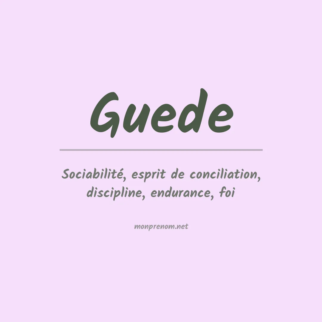 Signification du prénom Guede