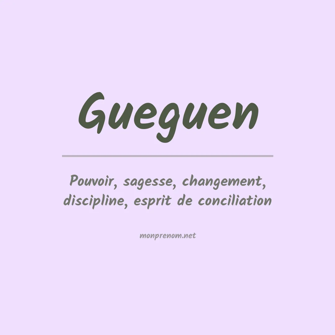 Signification du prénom Gueguen