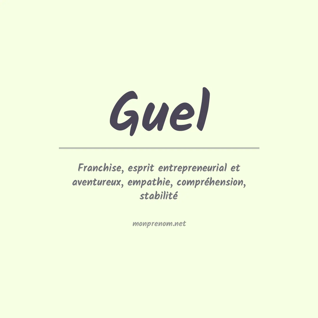 Prénom Guel