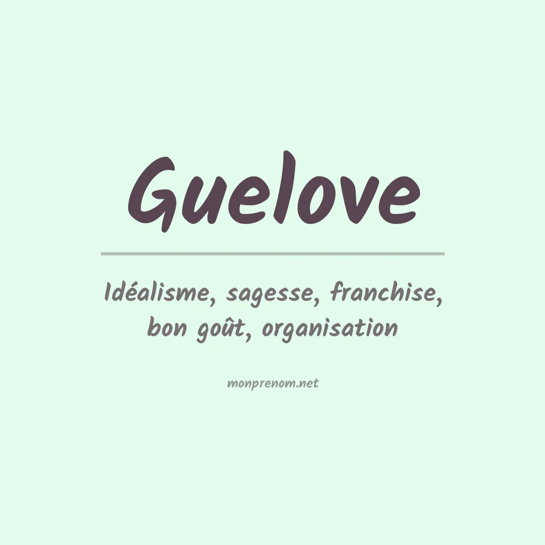 Prénom Guelove