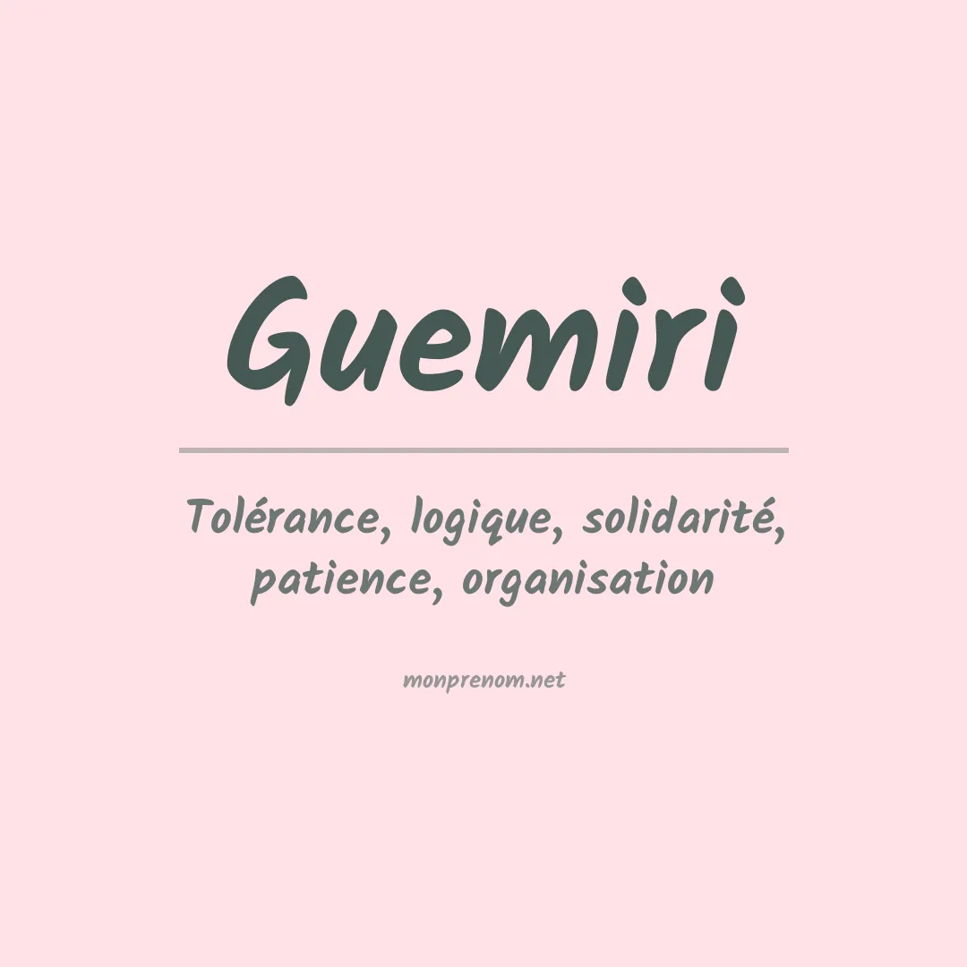 Prénom Guemiri