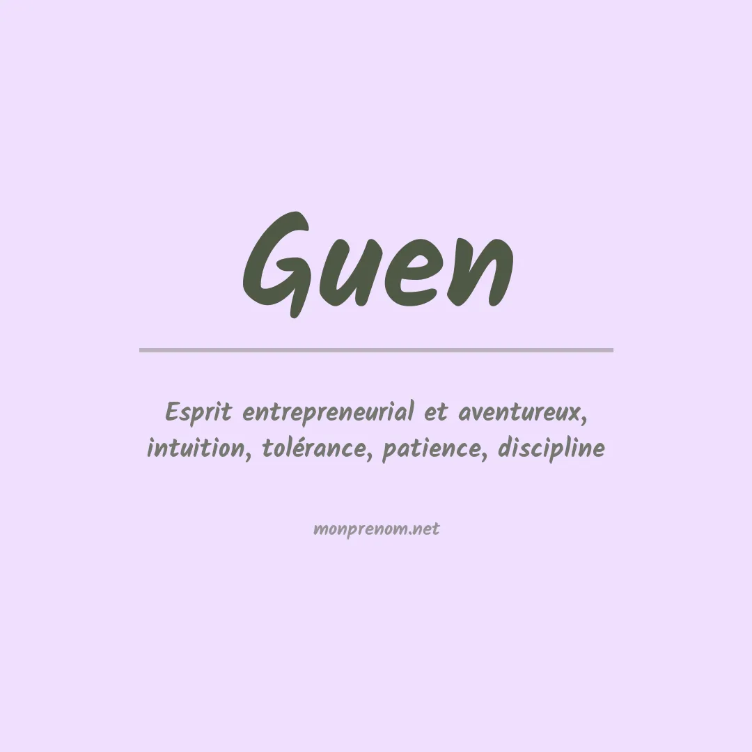 Signification du prénom Guen
