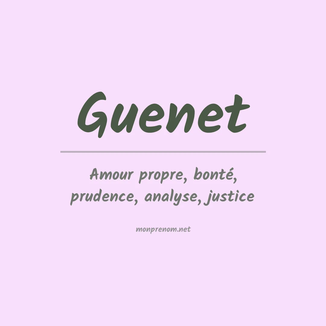 Prénom Guenet