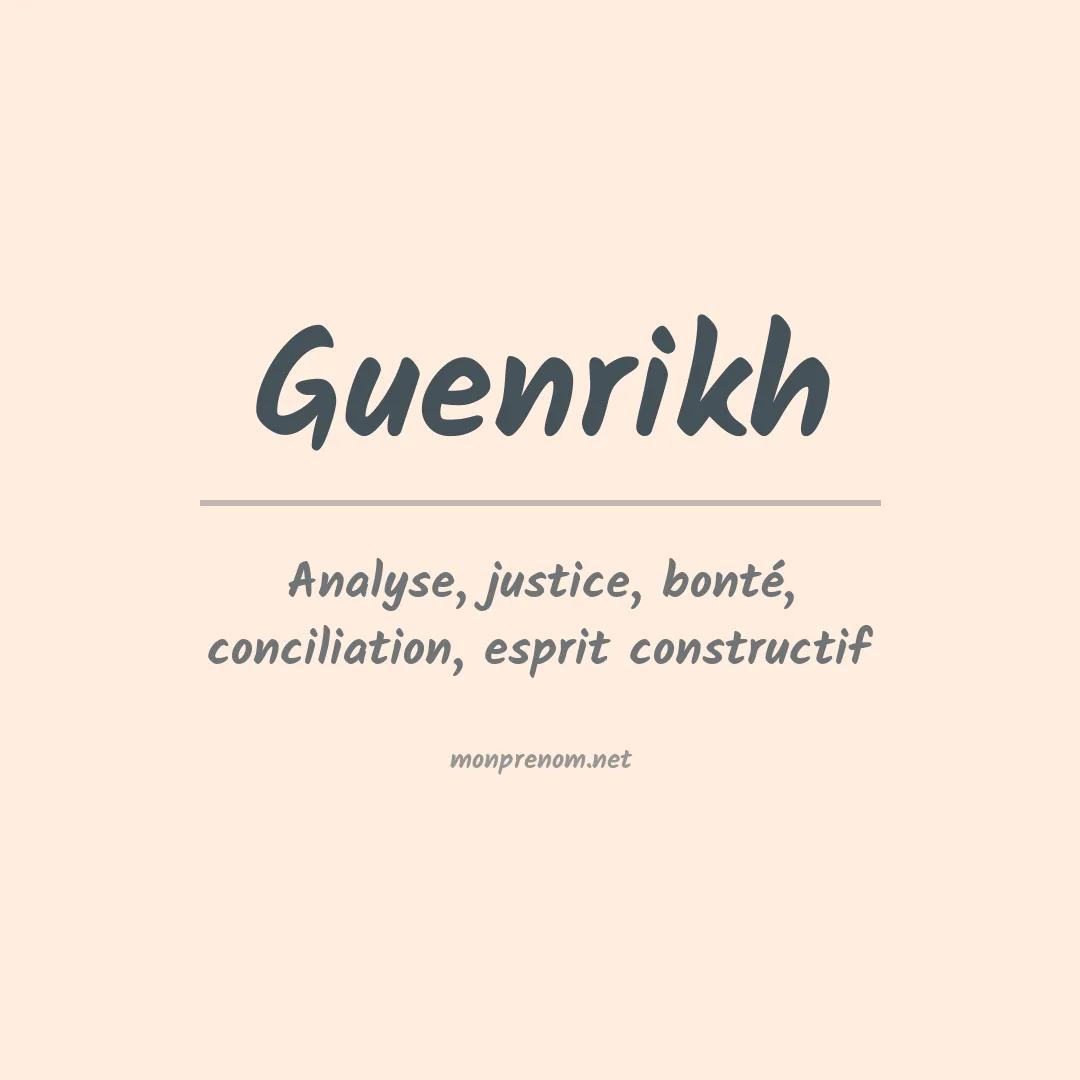 Signification du prénom Guenrikh