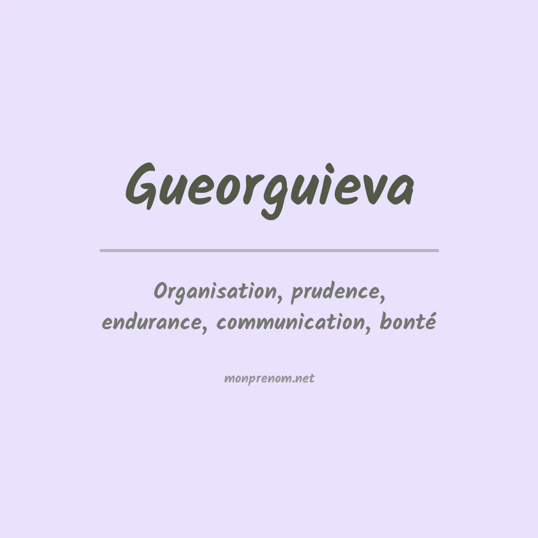 Prénom Gueorguieva