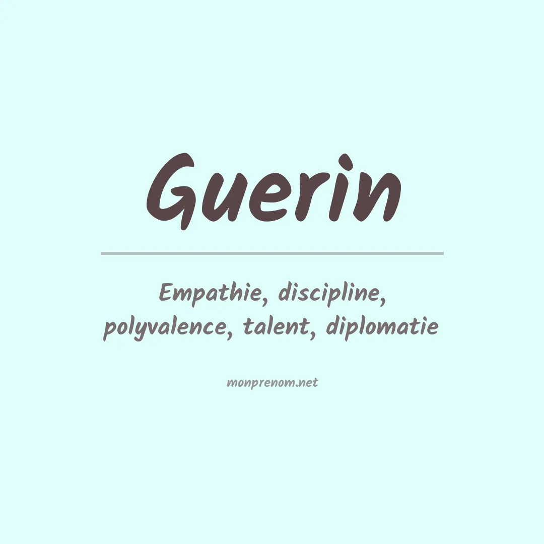 Prénom Guerin