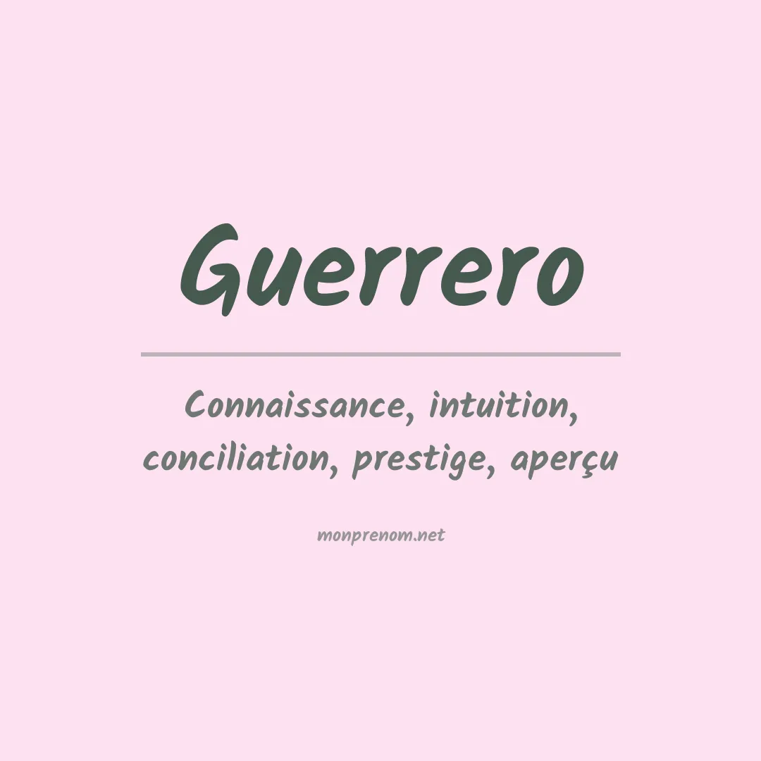 Prénom Guerrero
