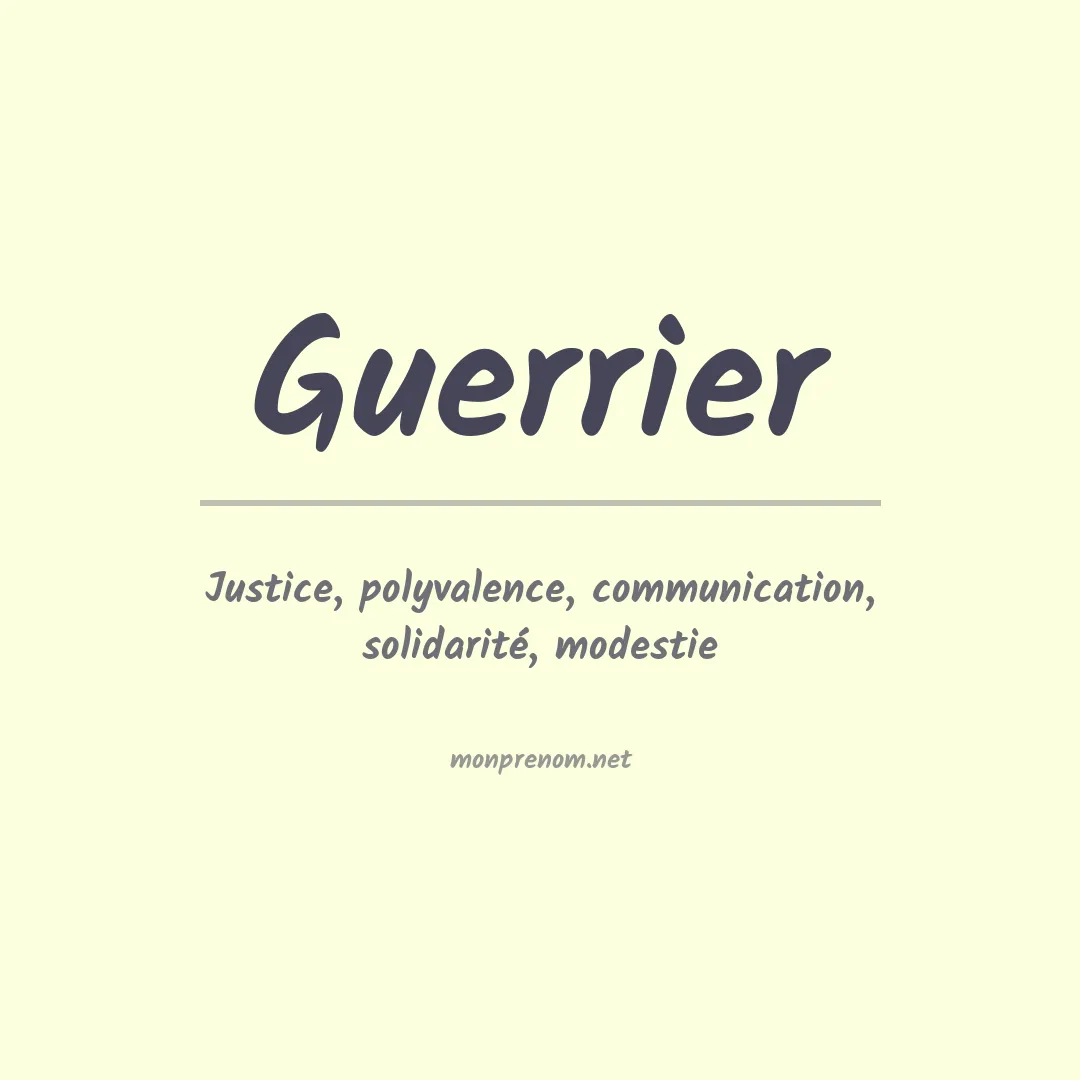 Prénom Guerrier