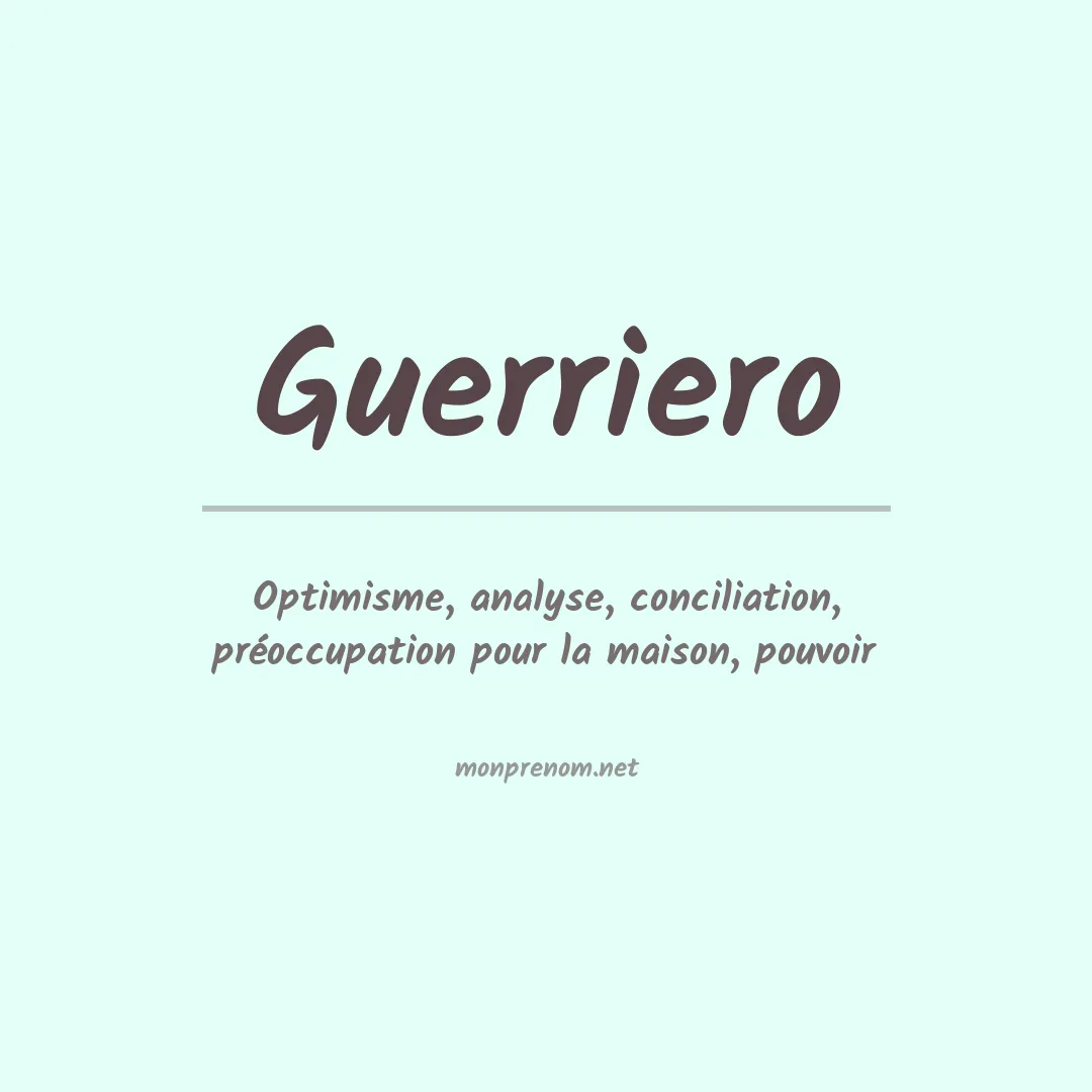 Prénom Guerriero