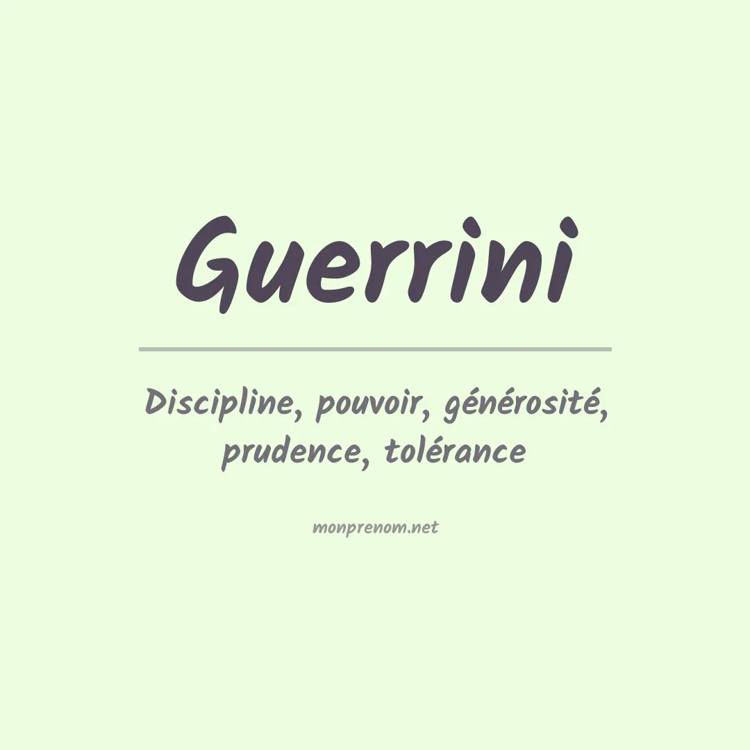 Prénom Guerrini