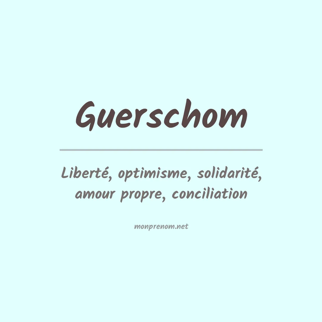 Prénom Guerschom